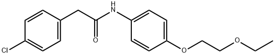 2-(4-chlorophenyl)-N-[4-(2-ethoxyethoxy)phenyl]acetamide Struktur