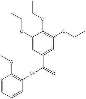 3,4,5-triethoxy-N-[2-(methylsulfanyl)phenyl]benzamide Struktur