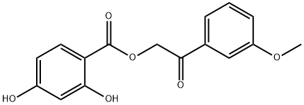 2-(3-methoxyphenyl)-2-oxoethyl 2,4-dihydroxybenzoate Struktur