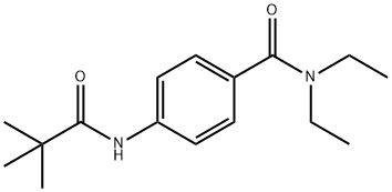 4-[(2,2-dimethylpropanoyl)amino]-N,N-diethylbenzamide Struktur