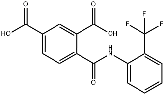 4-{[2-(trifluoromethyl)anilino]carbonyl}isophthalic acid Struktur