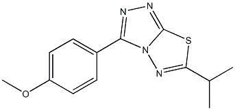 4-(6-isopropyl[1,2,4]triazolo[3,4-b][1,3,4]thiadiazol-3-yl)phenyl methyl ether Struktur