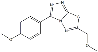 6-(methoxymethyl)-3-(4-methoxyphenyl)[1,2,4]triazolo[3,4-b][1,3,4]thiadiazole Struktur