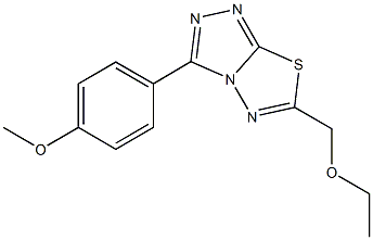 6-(ethoxymethyl)-3-(4-methoxyphenyl)[1,2,4]triazolo[3,4-b][1,3,4]thiadiazole Struktur