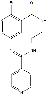 N-{2-[(2-bromobenzoyl)amino]ethyl}isonicotinamide Struktur