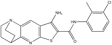 5-amino-N-(3-chloro-2-methylphenyl)-7-thia-1,9-diazatetracyclo[9.2.2.0~2,10~.0~4,8~]pentadeca-2(10),3,5,8-tetraene-6-carboxamide Struktur