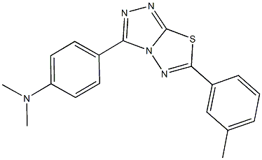 N,N-dimethyl-N-{4-[6-(3-methylphenyl)[1,2,4]triazolo[3,4-b][1,3,4]thiadiazol-3-yl]phenyl}amine Struktur