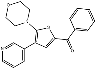 [5-(4-morpholinyl)-4-(3-pyridinyl)-2-thienyl](phenyl)methanone Struktur