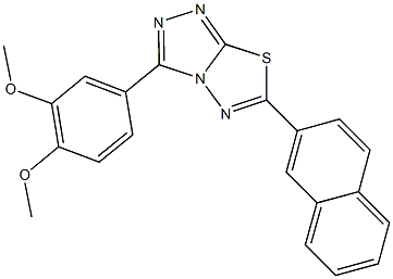 3-(3,4-dimethoxyphenyl)-6-(2-naphthyl)[1,2,4]triazolo[3,4-b][1,3,4]thiadiazole Struktur