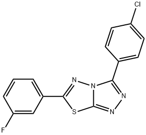 3-(4-chlorophenyl)-6-(3-fluorophenyl)[1,2,4]triazolo[3,4-b][1,3,4]thiadiazole Struktur