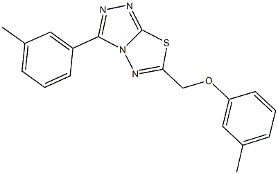 6-[(3-methylphenoxy)methyl]-3-(3-methylphenyl)[1,2,4]triazolo[3,4-b][1,3,4]thiadiazole Struktur