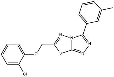 6-[(2-chlorophenoxy)methyl]-3-(3-methylphenyl)[1,2,4]triazolo[3,4-b][1,3,4]thiadiazole Struktur