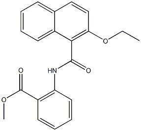 methyl 2-[(2-ethoxy-1-naphthoyl)amino]benzoate Struktur