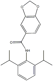 N-(2,6-diisopropylphenyl)-1,3-benzodioxole-5-carboxamide Struktur