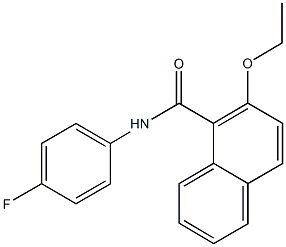 2-ethoxy-N-(4-fluorophenyl)-1-naphthamide Struktur