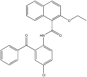 N-(2-benzoyl-4-chlorophenyl)-2-ethoxy-1-naphthamide Struktur