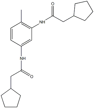 2-cyclopentyl-N-{3-[(cyclopentylacetyl)amino]-4-methylphenyl}acetamide Struktur