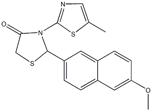 2-(6-methoxy-2-naphthyl)-3-(5-methyl-1,3-thiazol-2-yl)-1,3-thiazolidin-4-one Struktur