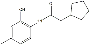 2-cyclopentyl-N-(2-hydroxy-4-methylphenyl)acetamide Struktur