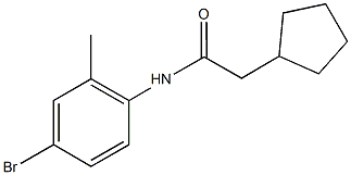 N-(4-bromo-2-methylphenyl)-2-cyclopentylacetamide Struktur