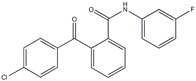 2-(4-chlorobenzoyl)-N-(3-fluorophenyl)benzamide Struktur