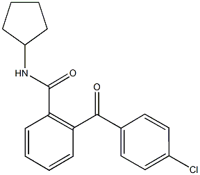 2-(4-chlorobenzoyl)-N-cyclopentylbenzamide Struktur