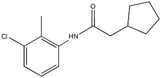 N-(3-chloro-2-methylphenyl)-2-cyclopentylacetamide Struktur