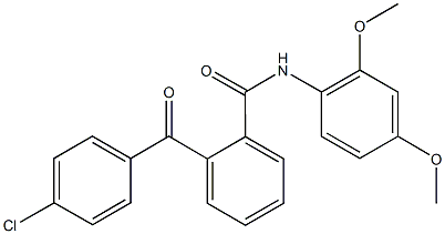 2-(4-chlorobenzoyl)-N-(2,4-dimethoxyphenyl)benzamide Struktur