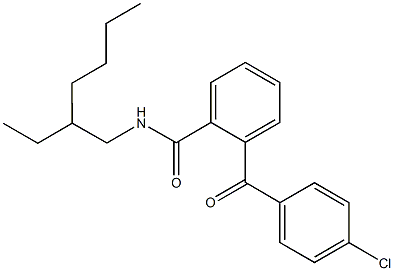 2-(4-chlorobenzoyl)-N-(2-ethylhexyl)benzamide Struktur