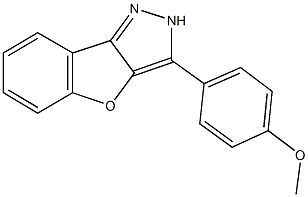 3-(4-methoxyphenyl)-1H-[1]benzofuro[3,2-c]pyrazole Struktur