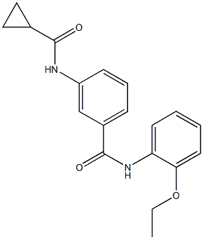 3-[(cyclopropylcarbonyl)amino]-N-(2-ethoxyphenyl)benzamide Struktur