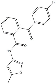 2-(4-chlorobenzoyl)-N-(5-methyl-3-isoxazolyl)benzamide Struktur