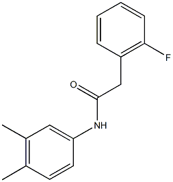 N-(3,4-dimethylphenyl)-2-(2-fluorophenyl)acetamide Struktur