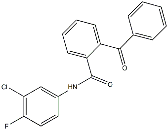 2-benzoyl-N-(3-chloro-4-fluorophenyl)benzamide Struktur