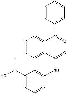 2-benzoyl-N-[3-(1-hydroxyethyl)phenyl]benzamide Struktur