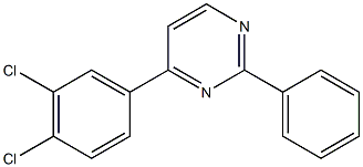 4-(3,4-dichlorophenyl)-2-phenylpyrimidine Struktur