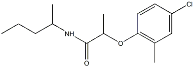 2-(4-chloro-2-methylphenoxy)-N-(1-methylbutyl)propanamide Struktur