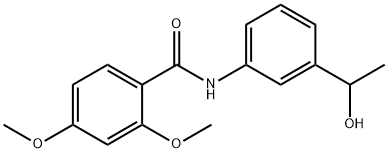 N-[3-(1-hydroxyethyl)phenyl]-2,4-dimethoxybenzamide Struktur