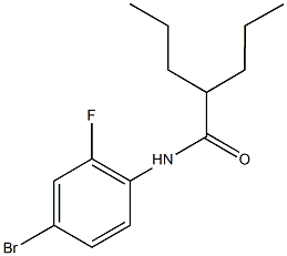 N-(4-bromo-2-fluorophenyl)-2-propylpentanamide Struktur