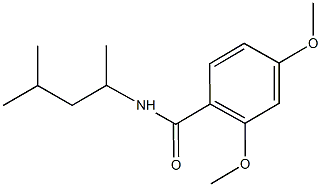 N-(1,3-dimethylbutyl)-2,4-dimethoxybenzamide Struktur