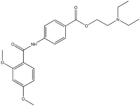 2-(diethylamino)ethyl 4-[(2,4-dimethoxybenzoyl)amino]benzoate Struktur