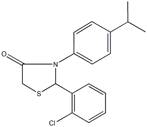 2-(2-chlorophenyl)-3-(4-isopropylphenyl)-1,3-thiazolidin-4-one Struktur