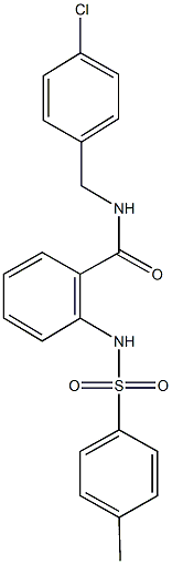 N-(4-chlorobenzyl)-2-{[(4-methylphenyl)sulfonyl]amino}benzamide Struktur