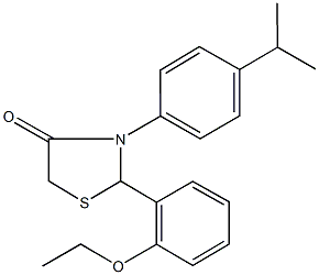 2-(2-ethoxyphenyl)-3-(4-isopropylphenyl)-1,3-thiazolidin-4-one Struktur