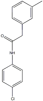 N-(4-chlorophenyl)-2-(3-methylphenyl)acetamide Struktur