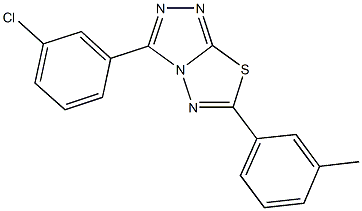 3-(3-chlorophenyl)-6-(3-methylphenyl)[1,2,4]triazolo[3,4-b][1,3,4]thiadiazole Struktur