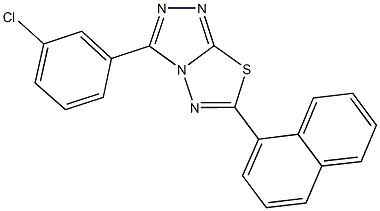 3-(3-chlorophenyl)-6-(1-naphthyl)[1,2,4]triazolo[3,4-b][1,3,4]thiadiazole Struktur