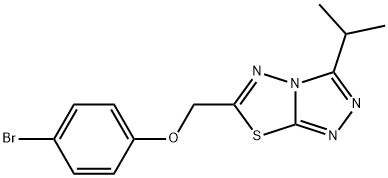 6-[(4-bromophenoxy)methyl]-3-isopropyl[1,2,4]triazolo[3,4-b][1,3,4]thiadiazole Struktur