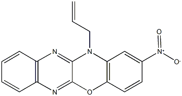 12-allyl-2-nitro-12H-quinoxalino[2,3-b][1,4]benzoxazine Struktur