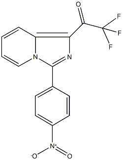 2,2,2-trifluoro-1-(3-{4-nitrophenyl}imidazo[1,5-a]pyridin-1-yl)ethanone Struktur